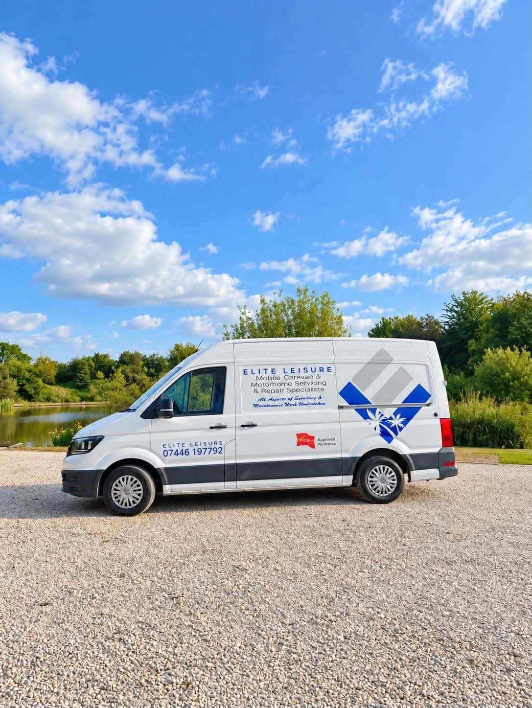 Elite Leisure mobile caravan and motorhome servicing van